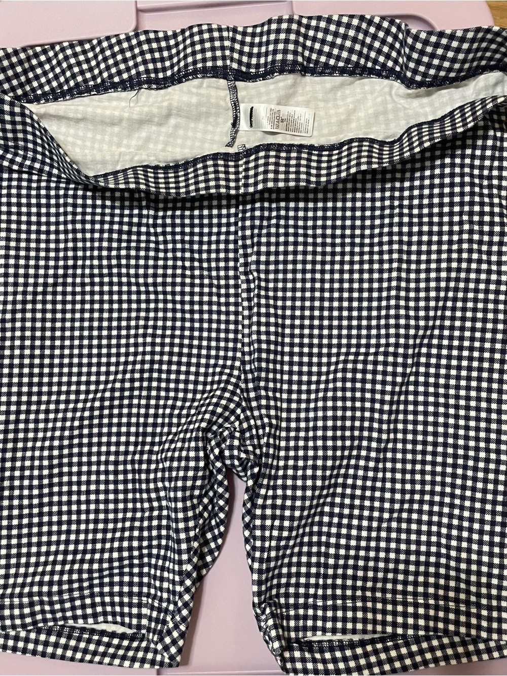Old Navy Navy and White Gingham Shorts